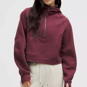 Lululemon Burgundy Scuba Half Zip Size 8